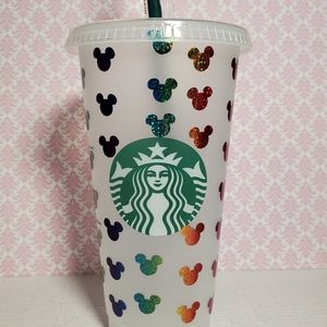 Custom Starbucks tumbler rainbow mickey